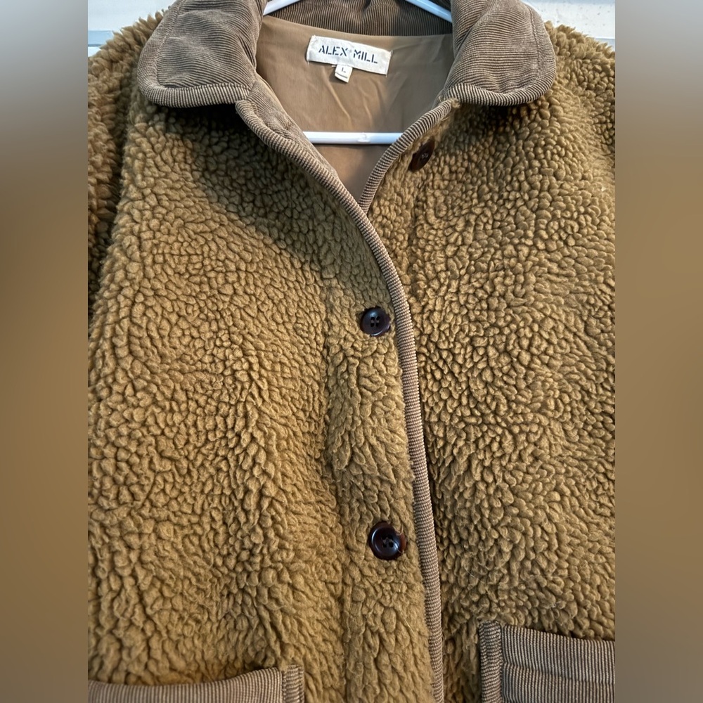 Alex Mill Brown Sherpa Chore Jacket - Picture 4 of 9